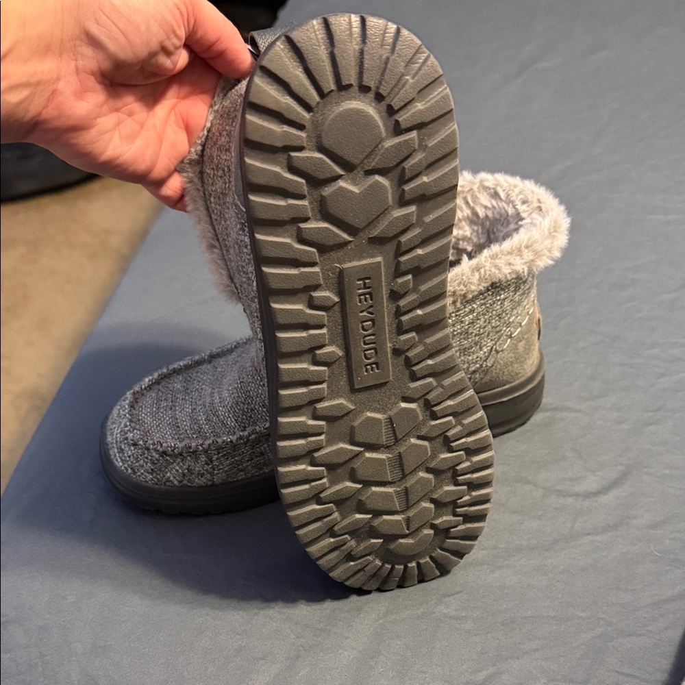 Hey Dude Tan Ankle Boots with Faux Fur - Picture 2 of 3